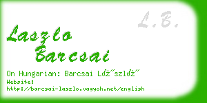 laszlo barcsai business card